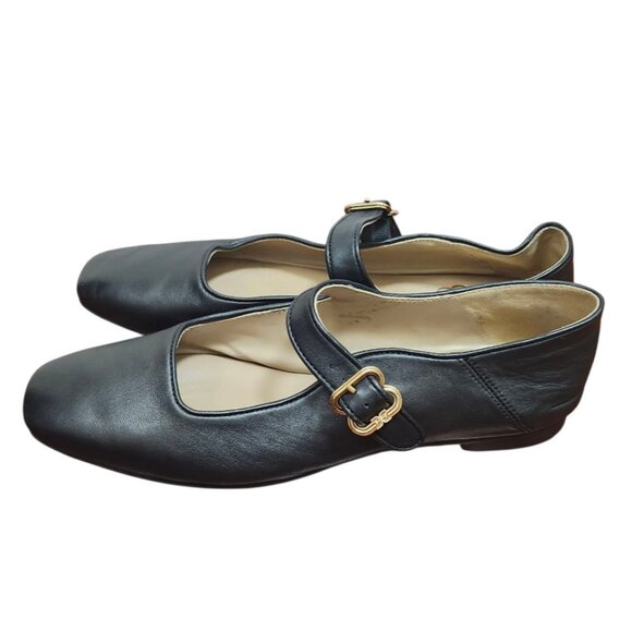 Sam Edelman Michaela Mary Jane Black Leather Loafers Flats Ballet Slipper Sze9.5 - Picture 6 of 14